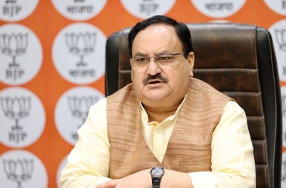 Photographs : BJP National President Shri J.P. Nadda interacting with National Gen Secy (Org) & MPs, State President, State Gen Secy (Org), State Prabhari of Rajasthan, Uttarakhand, Maharashtra, Mumbai & Goa via video conferencing.