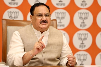 Shri J.P. Nadda interacting with National Gen Secy (Org) & MPs, State President, State Gen Secy (Org), State Prabhari of J&K, Ladakh, Punjab, Chandigarh, Chhattisgarh, Gujarat, D.D, Bihar, J'khand, Delhi, Haryana & H.P via VC.