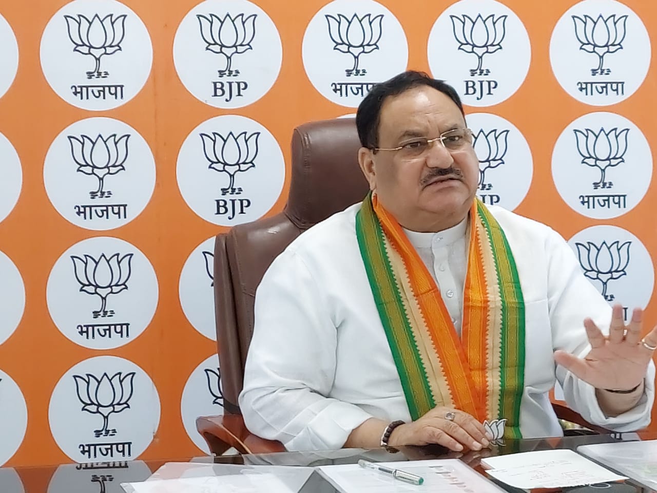  BJP National President Shri J.P. Nadda chaired Uttarakhand, Himachal Pradesh, Punjab, Chandigarh, Uttar Pradesh, Assam, Tripura, Manipur, Arunachal Pradesh and Daman Diu on Covid pandemic v