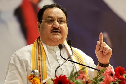 Hon'ble BJP National President Shri J.P. Nadda while addressing "Chikitsak (Corona Warriors) Sammelan" in Agra (Uttar Pradesh).