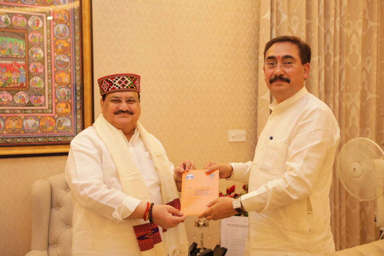  Himachal Pradesh Legislative Assembly Speaker Shri Vipin Singh Parmar called on Hon'ble BJP National President Shri J.P. Nadda in New Delhi