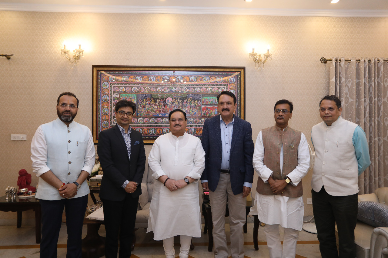 Delegation from Nepali Congress under the leadership of Shri Prakash Sharan Mahat today called on BJP President Shri J P Nadda ji and discussed various avenues of enhancing party to party interactions.