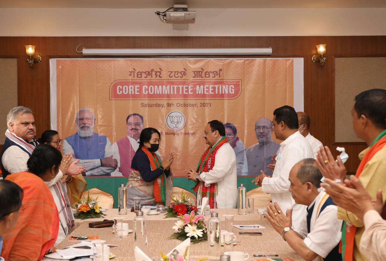 BJP National President Shri J.P. Nadda addressing Manipur BJP State Core Committee Meeting in Imphal (Manipur)