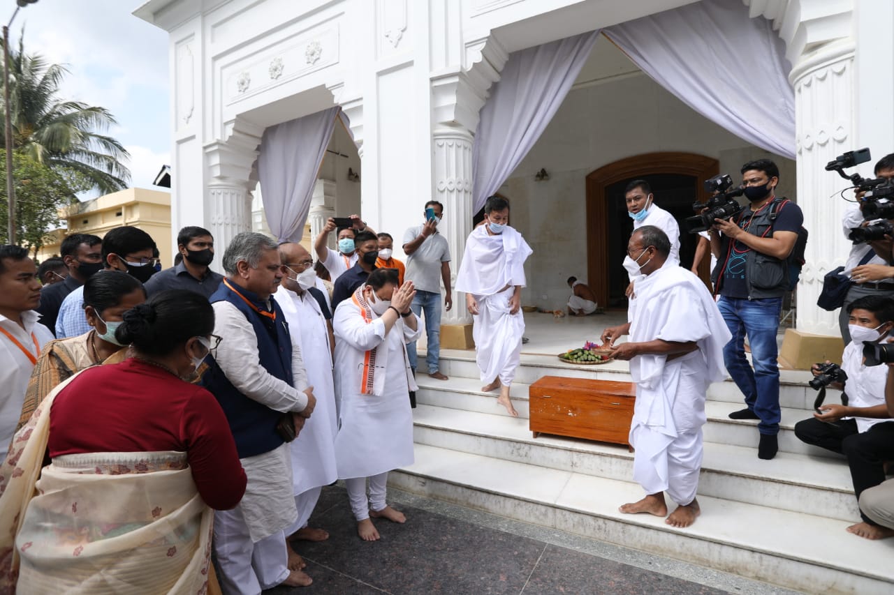 BJP National President Shri J.P. Nadda offered prayers at Shree Govindajee Temple in (Manipur).