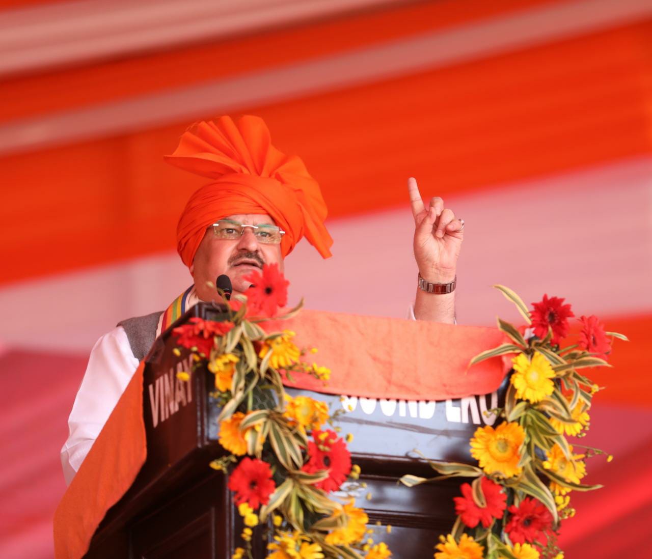 BJP National President Shri J.P. Nadda while addressing Booth President Sammelan in Gorakhpur (Uttar Pradesh)