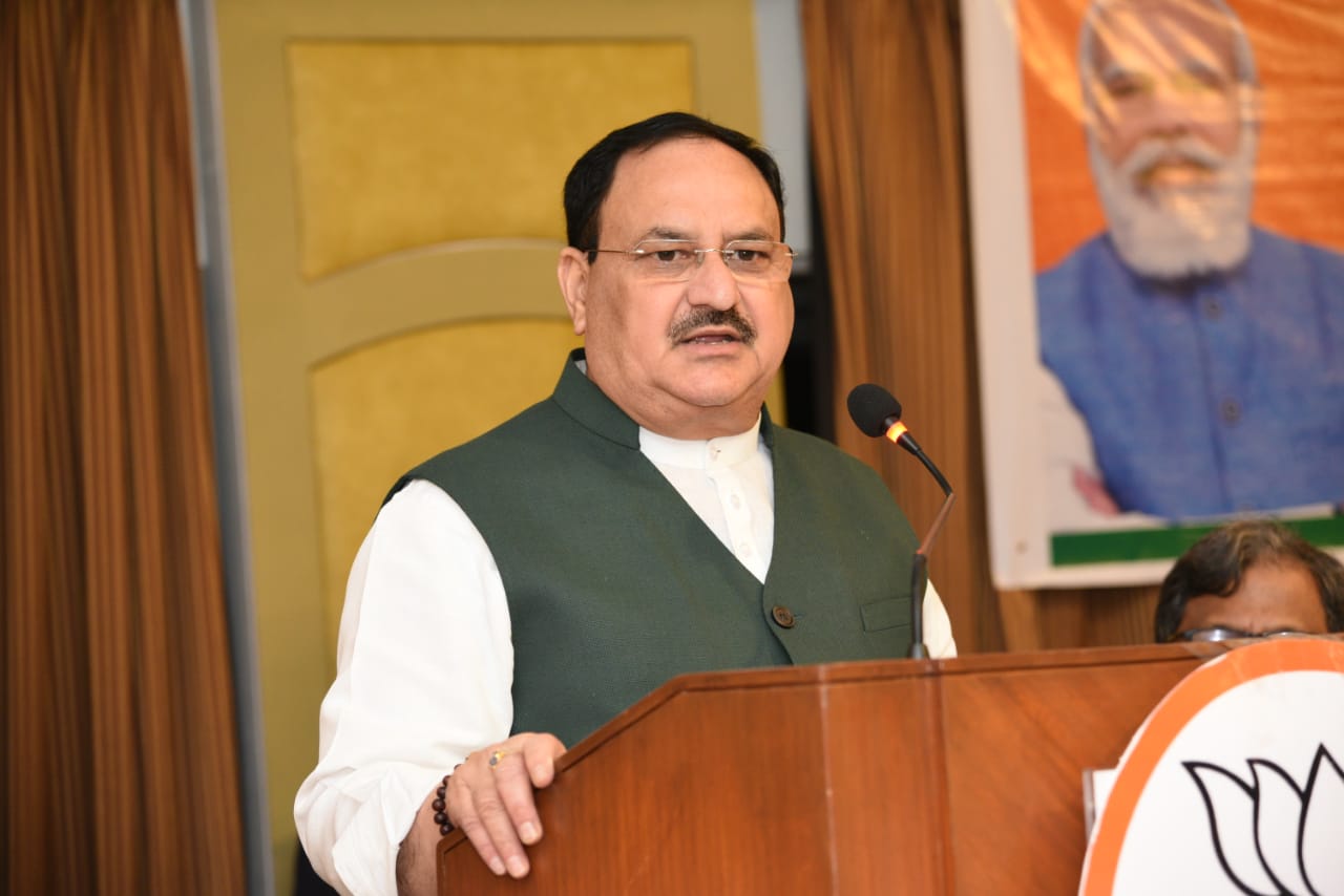 Hon'ble BJP National President Shri J.P. Nadda while addressing Interactive Session with Doctors at Hotel Fidalgo, Panaji (Goa).