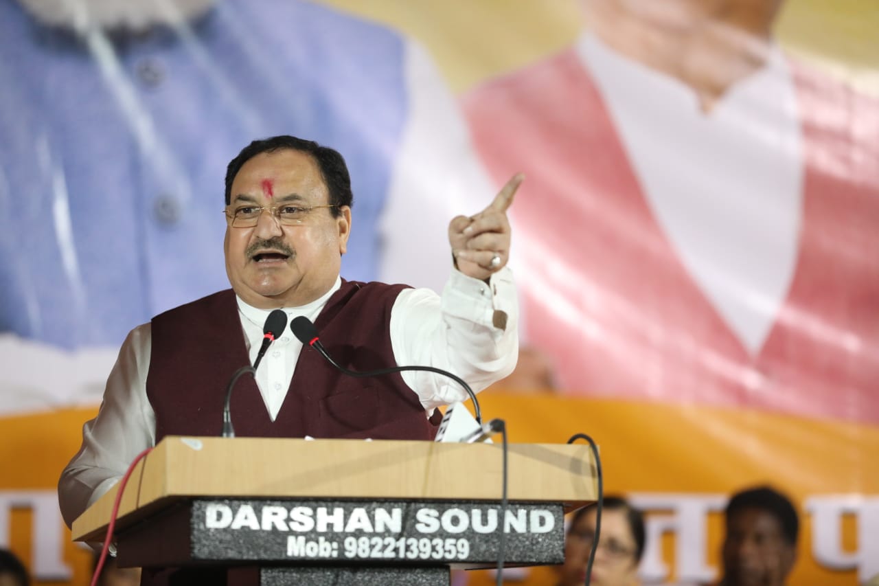 BJP National President Shri J.P. Nadda addressing a public meeting in Shiroda (Goa).