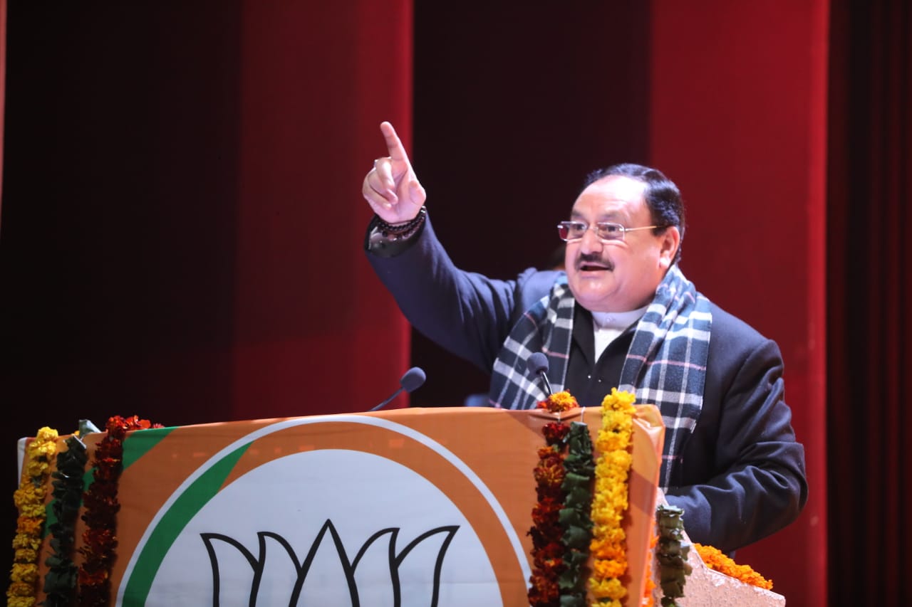 BJP National President Shri J.P. Nadda addressing "Prabhavi Matdaata Samwad" at Invertis University Bareilly (U.P.)