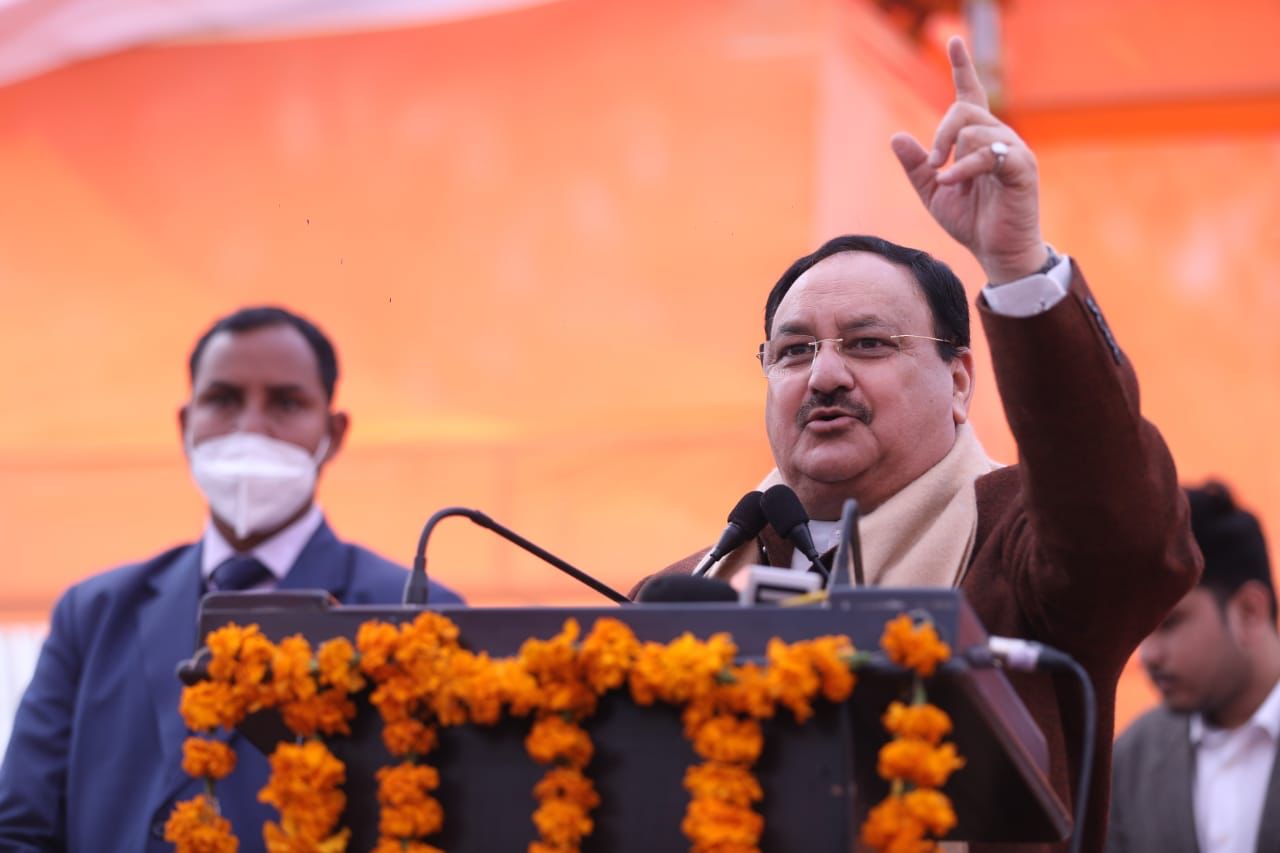 BJP National President Shri J.P. Nadda listening Hon'ble Prime Minister Shri Narendra Modi ji's "Mann Ki Baat" in Shikohabad (Uttar Pradesh)