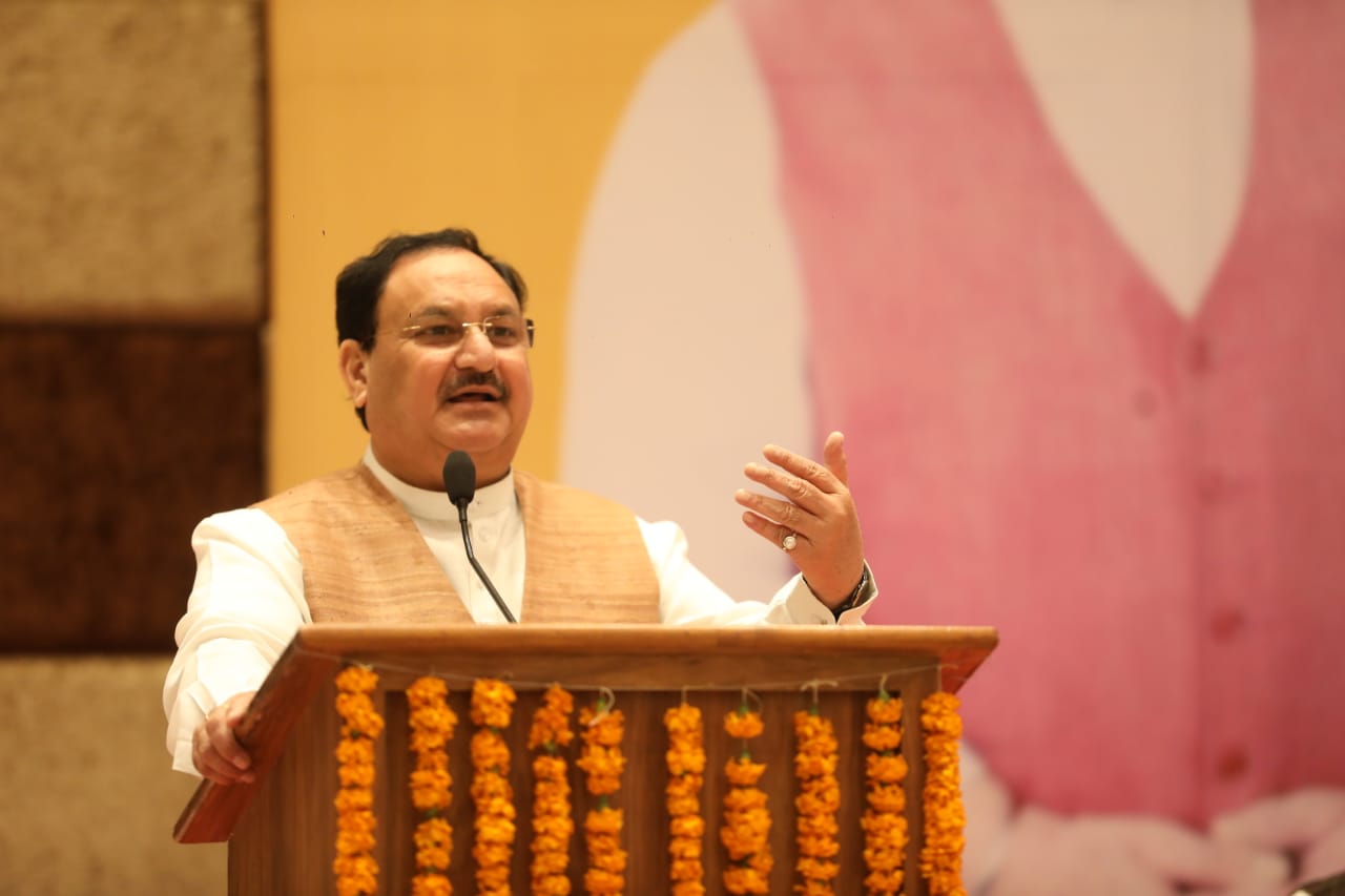 BJP National President Shri J.P. Nadda addressing Intellectual Meet in Varanasi (U.P.).