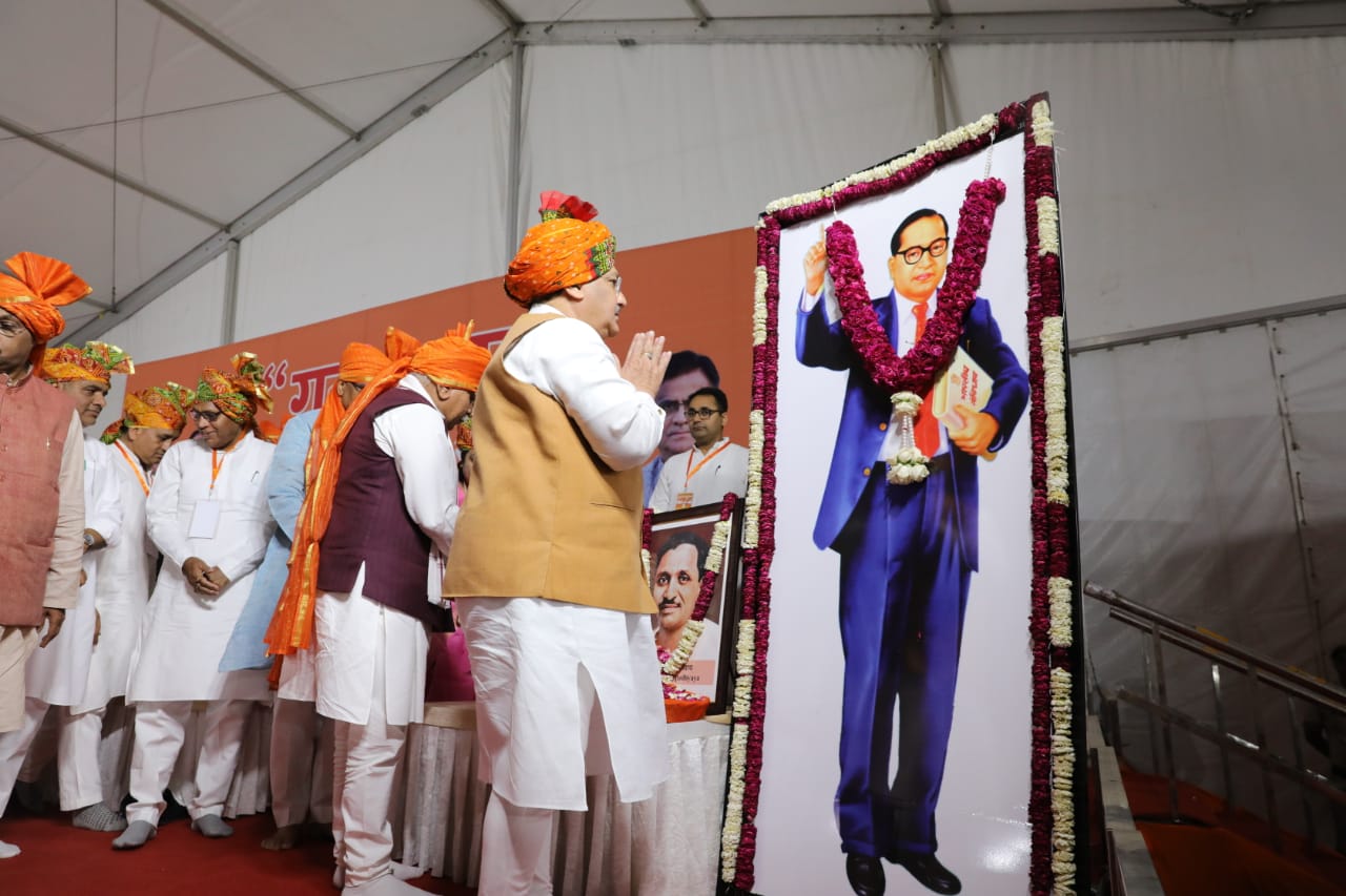 BJP National President Shri J.P. Nadda while inaugurating New BJP Distt. Office 'Guru Kamal' in Gurugram (Haryana).