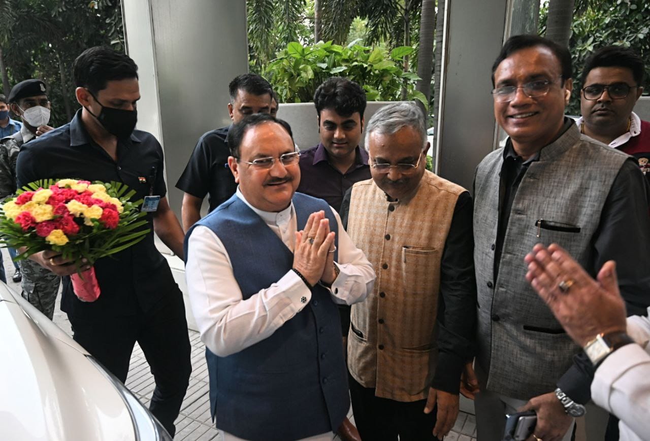 Hon'ble BJP National President Shri J.P. Nadda while unveiling Amar Ujala Coffee table book and attending Amar Ujala Uday Awards