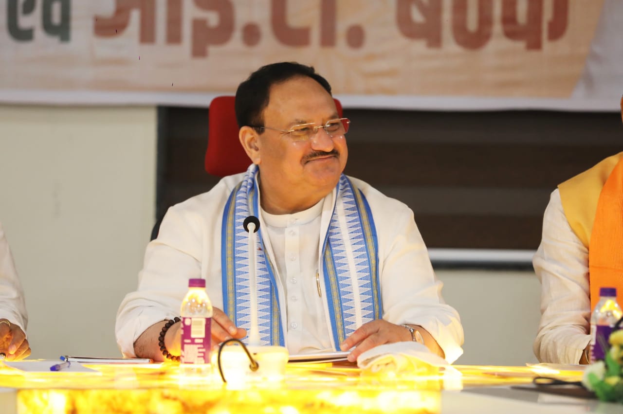 BJP National President Shri J.P. Nadda chaired State Social Media and IT Meeting in Jabalpur (Madhya Pradesh).