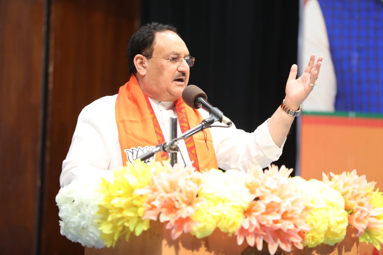  BJP National President Shri J.P. Nadda addressing BJP State Executive Committee Meeting at National Library, Kolkata (West Bengal)