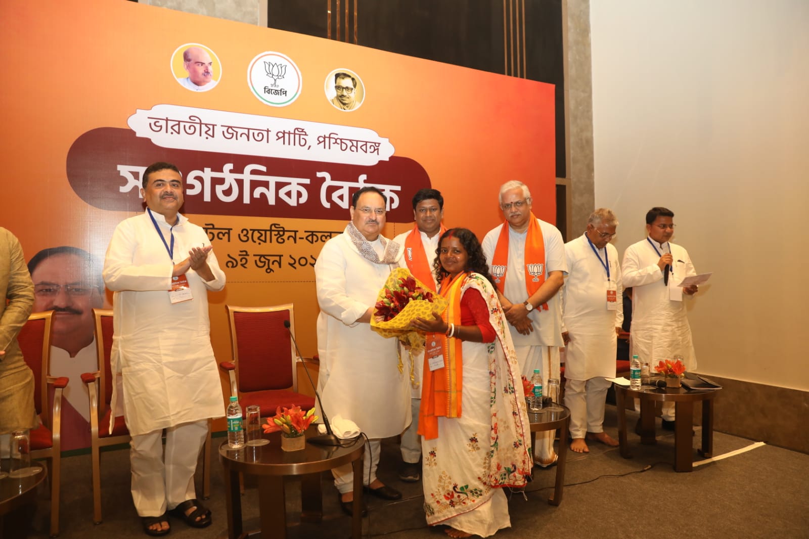 BJP National President Shri J.P. Nadda addressing meeting of state MPs, MLAs & Office Bearers at Westin Hotel, Kolkata (West Bengal)