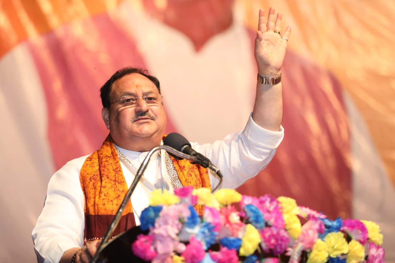 BJP National President Shri J.P. Nadda addressing Nagarik Sammelan at Kala Mandir, Kolkata (West Bengal)