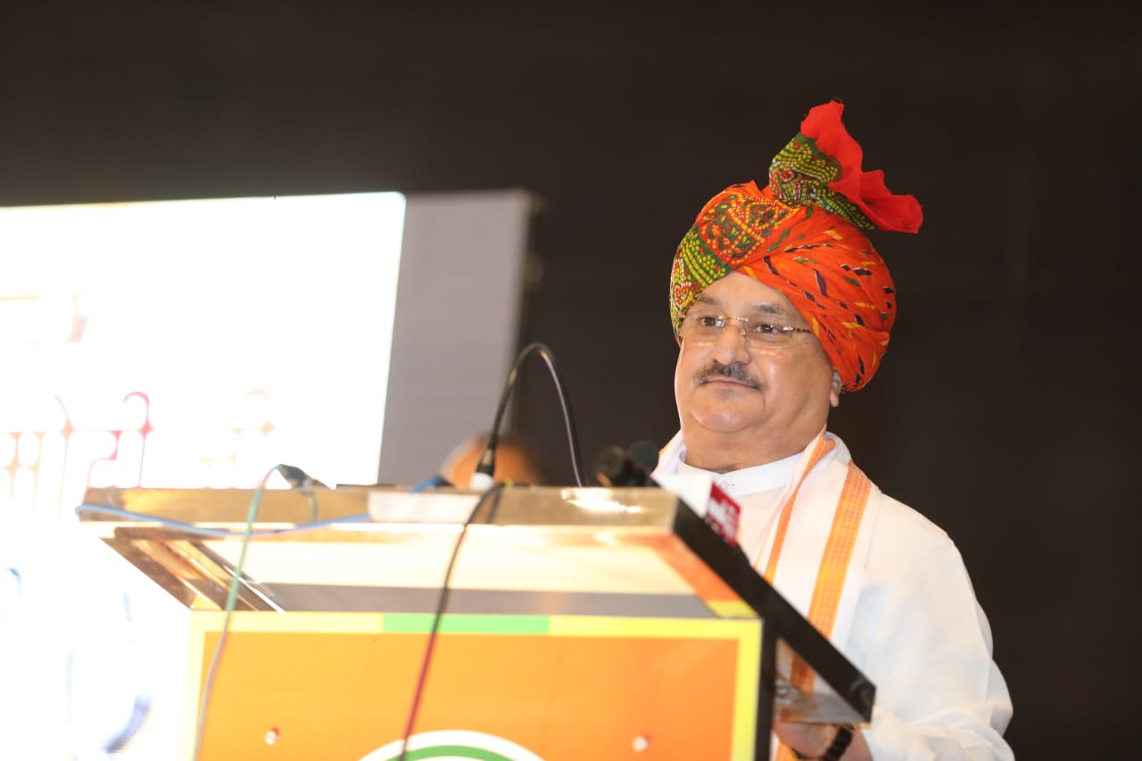  Hon'ble BJP President Shri J.P. Nadda after listening Hon'ble PM Shri Narendra Modi Ji's "Mann Ki Baat" in Gurugram (Haryana)