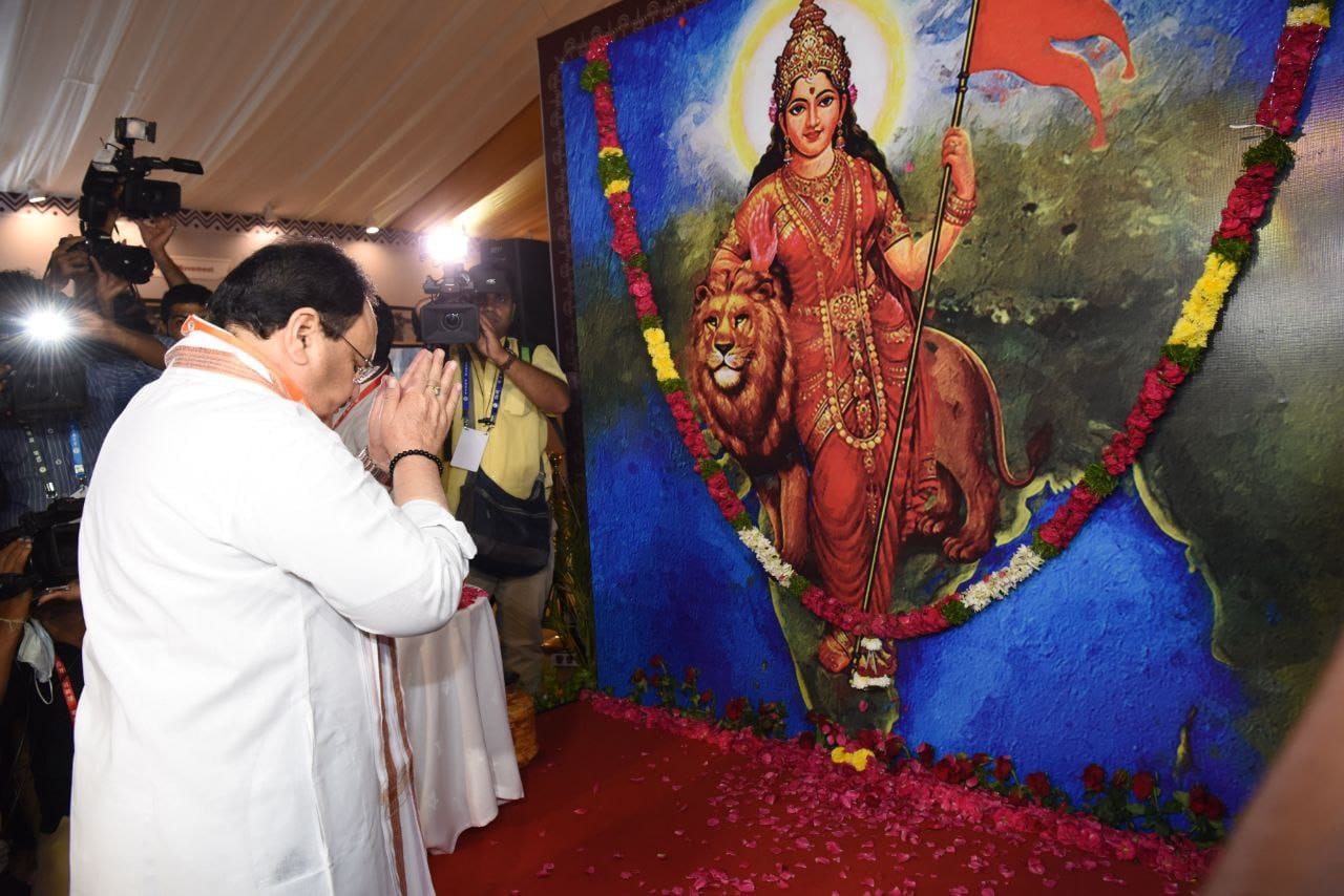  Hon'ble BJP National President Shri J.P. Nadda inaugurated an Exhibition at Hotel Novetl, Hyderabad (T'gana)