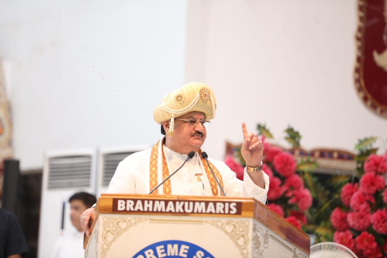 BJP National President Shri J.P. Nadda visited Om Shanti Bhawan, Shantivan (Mount Abu) Rajasthan