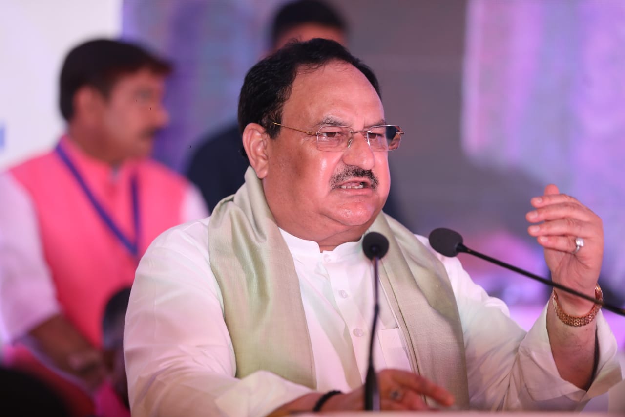 BJP National President Shri J.P. Nadda while inaugurating "Gram Sansad Bihar Chapter - II" at Hotel Maurya, Patna (Bihar)