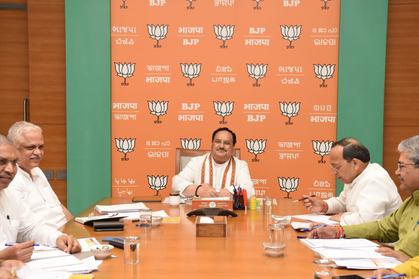 BJP National President Shri J.P. Nadda chaired meeting of BJP National General Secretaries at BJP HQ 6A, DDU Marg, New Delhi.