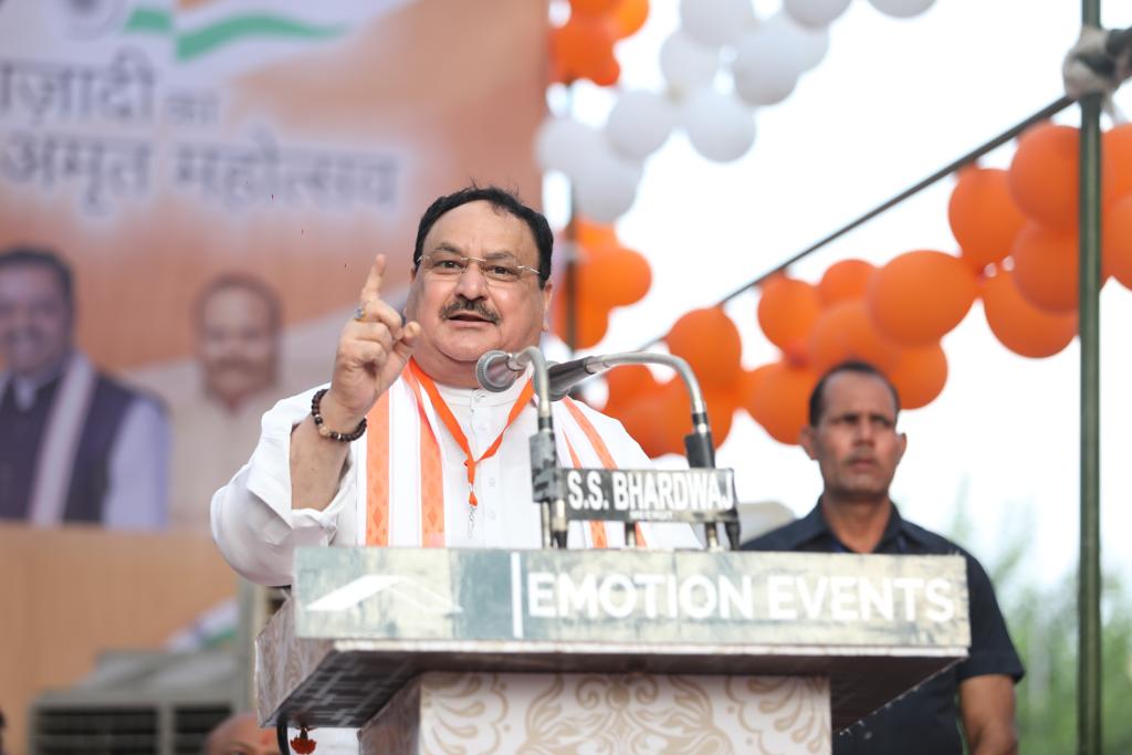 Hon’ble BJP National President Shri J.P. Nadda participated in Tiranga Yatra in Meerut (Uttar Pradesh) under “Har Ghar Tiranga” abhiyan (Azadi Ka Amrit Mahotsav)