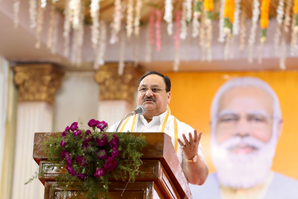 Hon'ble BJP National President Shri J.P. Nadda addressing a public meeting in Karaikudi, Sivaganga Distt. (Tamil Nadu)