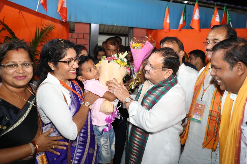 Hon'ble BJP National President Shri J.P. Nadda addressing Booth Meeting at Ward No. 29, BMC (Odisha)