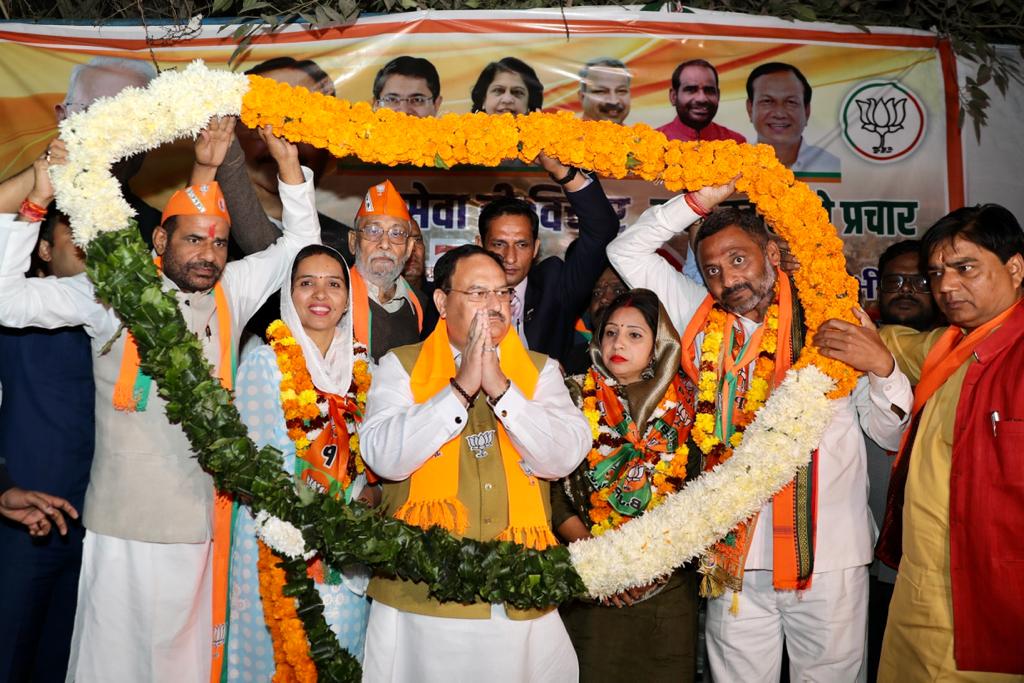 BJP National President Shri J.P. Nadda ji's road show in Delhi