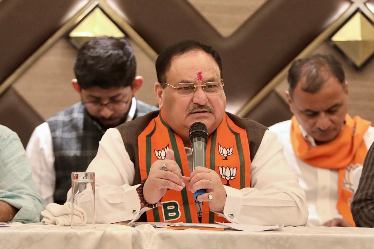 BJP National President Shri J.P. Nadda addressing organisational meeting in Junagadh (Gujarat)