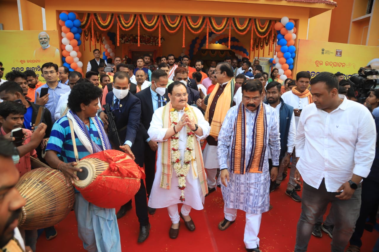 Hon'ble BJP National President Shri J.P. Nadda visited Jalespata Ashram in Kandhamal (Orissa) to inaugurate the girls’ hostel building of Shankaracharya Sanskrit Kanyashram