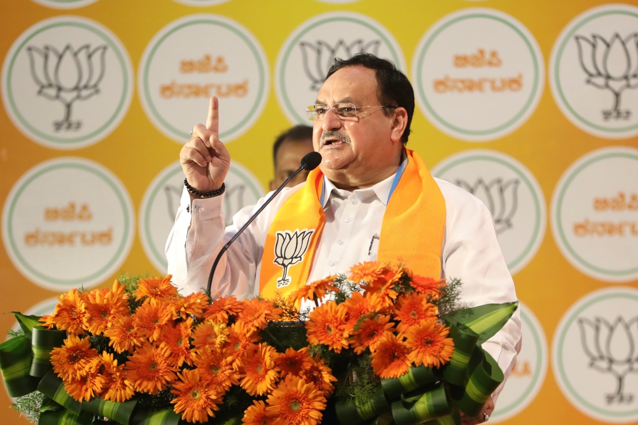 Hon'ble BJP National President Shri J.P. Nadda addressing Karyakarta Samavesh in Chitradurga (Karnataka)