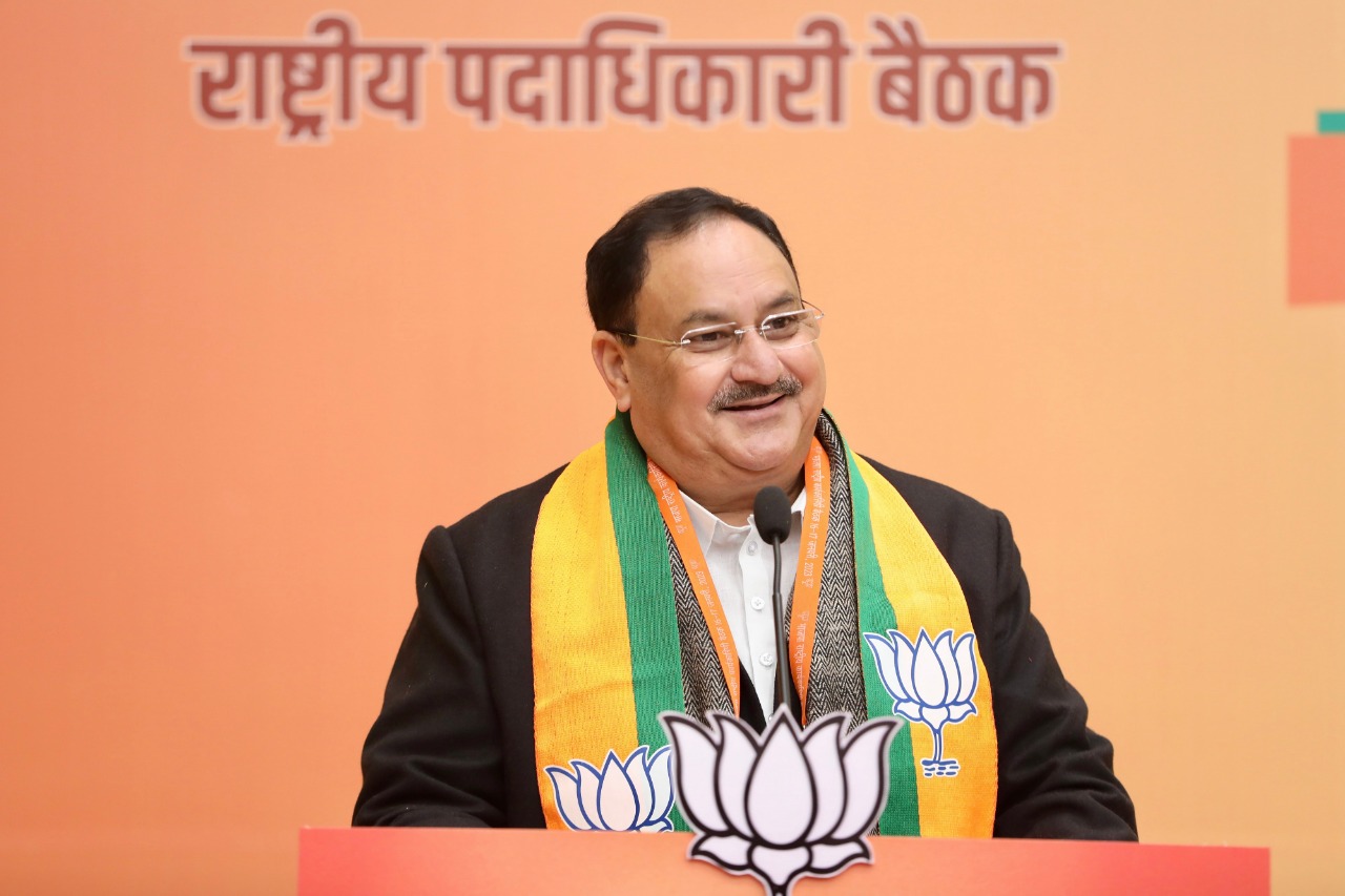 Hon'ble BJP National President Shri J.P. Nadda inaugurating and addressing BJP National Office Bearers Meeting at BJP HQ 6A DDU Marg, New Delhi