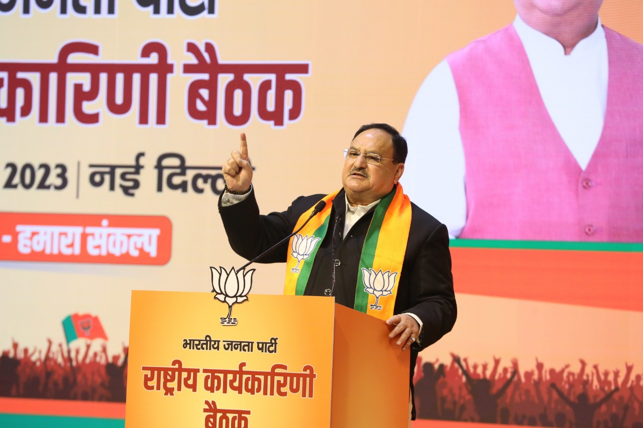 Inauguration of BJP National Executive Meeting at NDMC Convention Centre, New Delhi