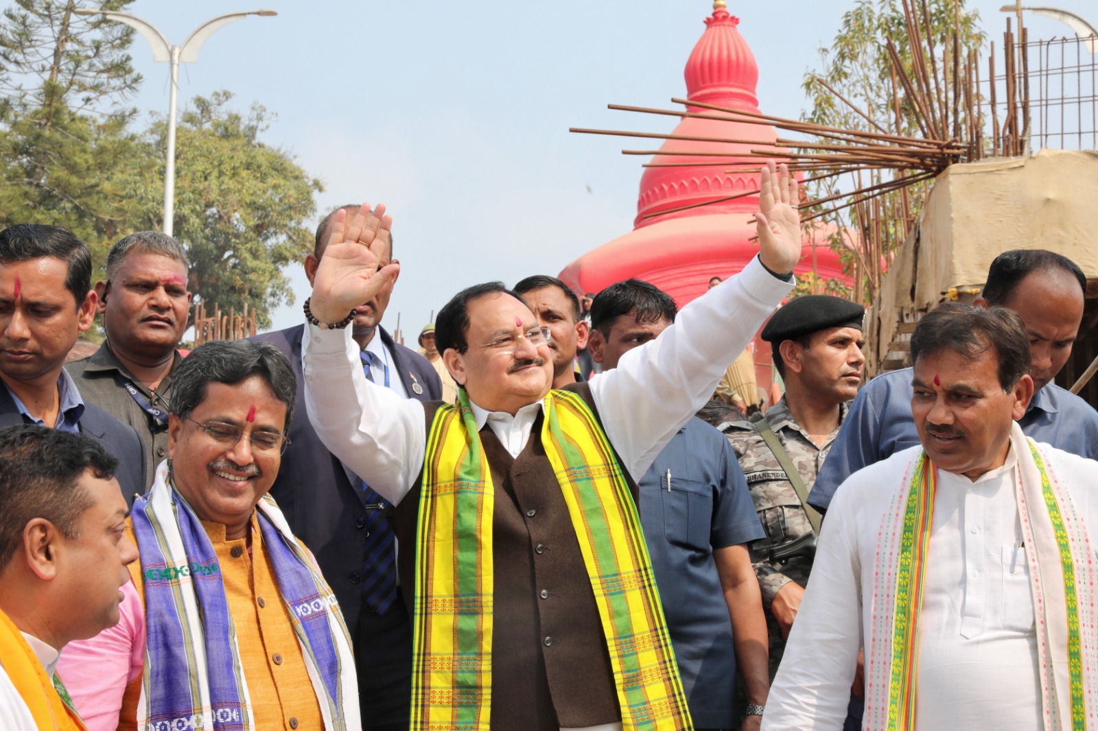 BJP National President Shri J.P. Nadda offered prayers at Maa Tripura Sundari Mandir in Agartala (Tripura)