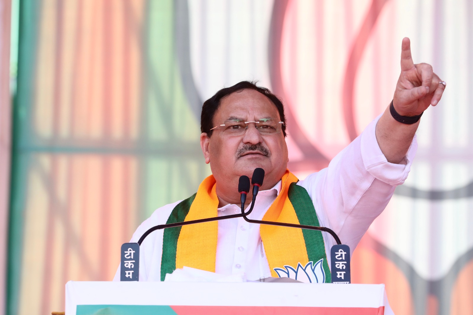 BJP National President Shri J.P. Nadda addressing a public meeting at Lalbag Maidan, Jagdalpur (Chhattisgarh)