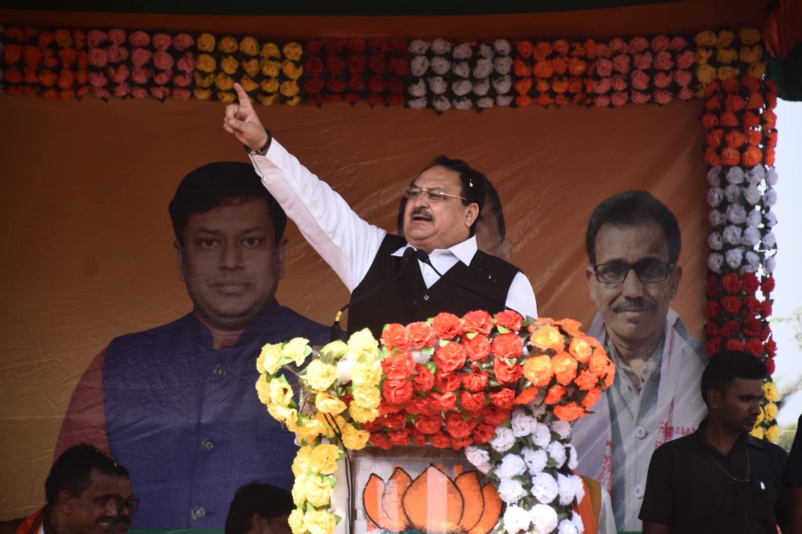 BJP National President Shri J.P. Nadda addressing a public meeting at Thana Ground, Purbasthali, Distt Purba Bardhaman (West Bengal).