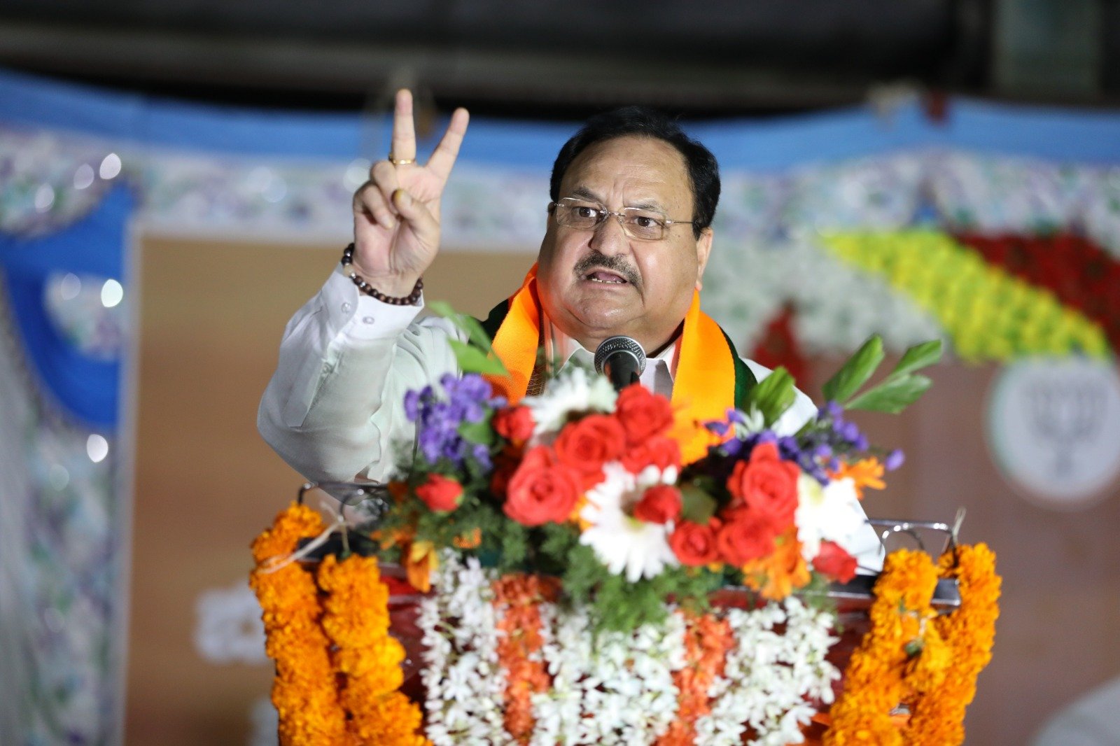 BJP National President Shri J.P. Nadda addressing a public meeting in Molakalmuru, Distt. Chitradurga (Karnataka)