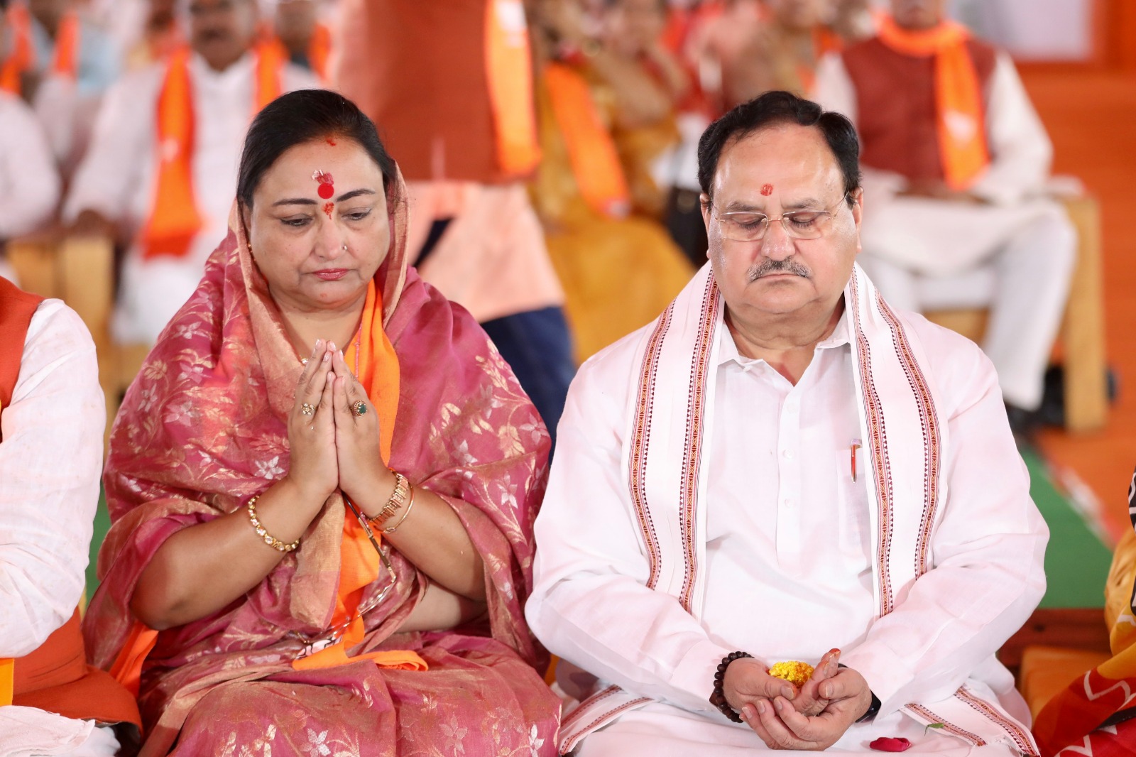 BJP National President Shri J.P. Nadda doing Bhoomi Pujan of Madhya Pradesh New State BJP Office in Bhopal