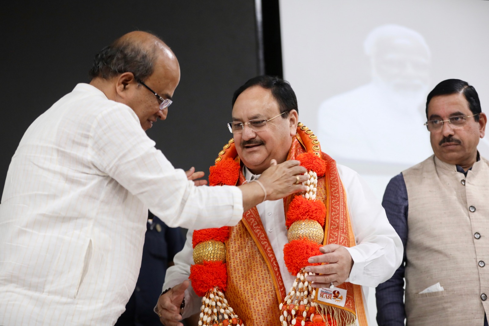 Hon'ble BJP National President Shri J.P. Nadda while interacting intellectual meeting in Hubli (Karnataka)