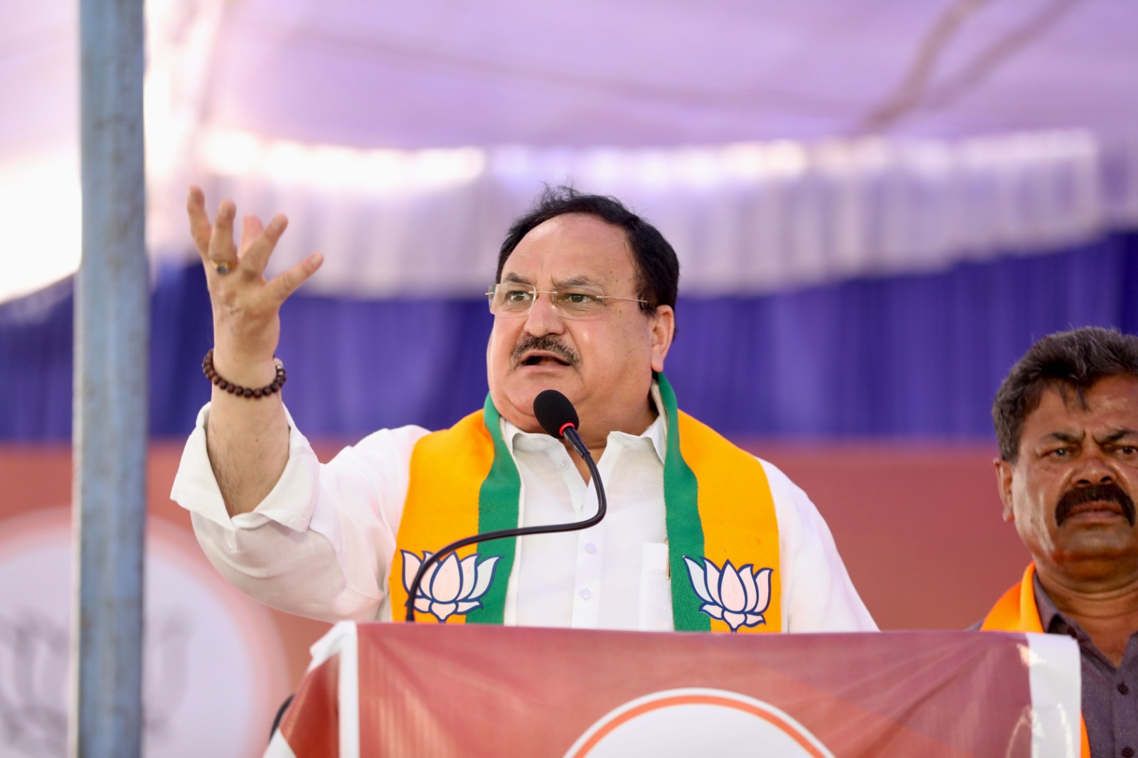 BJP National President Shri J.P. Nadda addressing a public meeting at Honnali, Davangere Distt. (Karnataka)