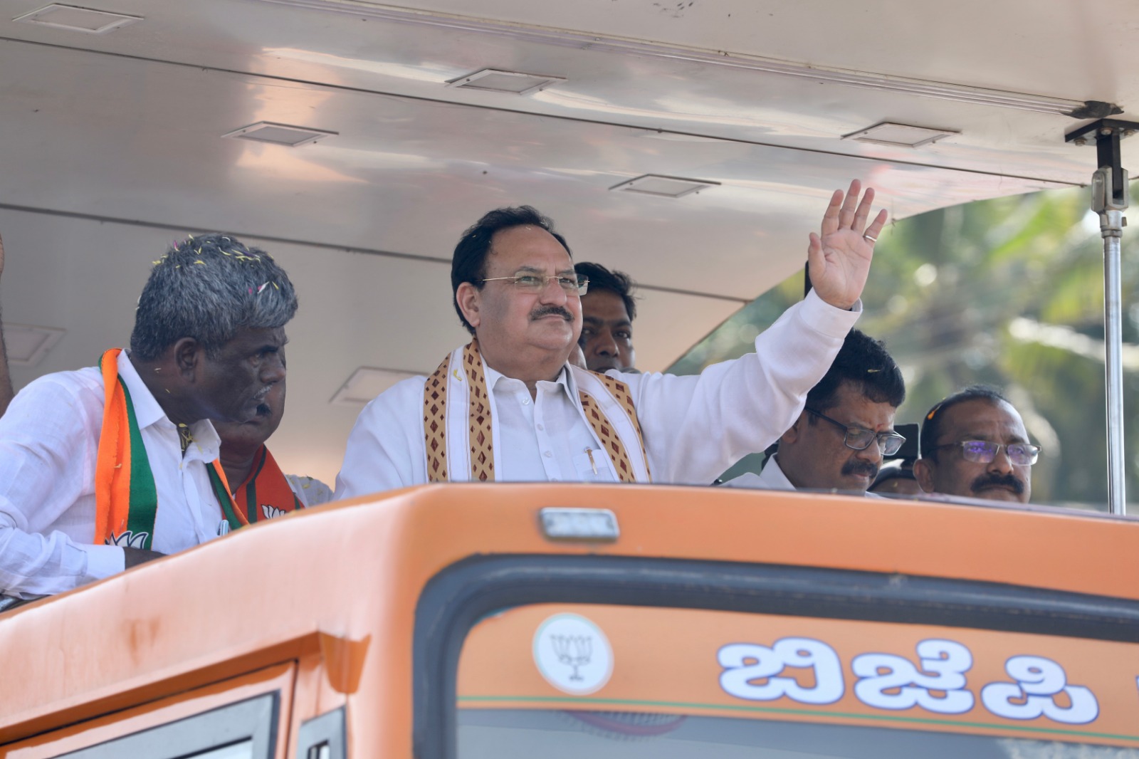 Road show of BJP National President Shri J.P. Nadda on Kundapura, Distt. Udupi (Karnataka)