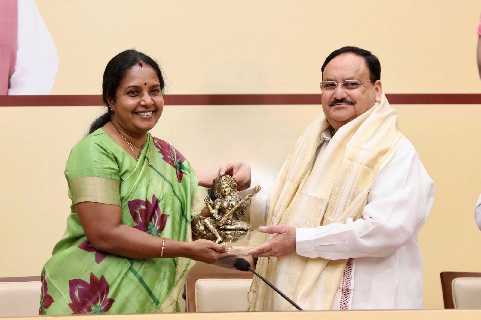 Hon'ble BJP National President Shri J.P. Nadda while addressing Kamal Mitra Initiative launched by BJP Mahila Morcha at BJP HQ, 6A DDU Marg, New Delhi