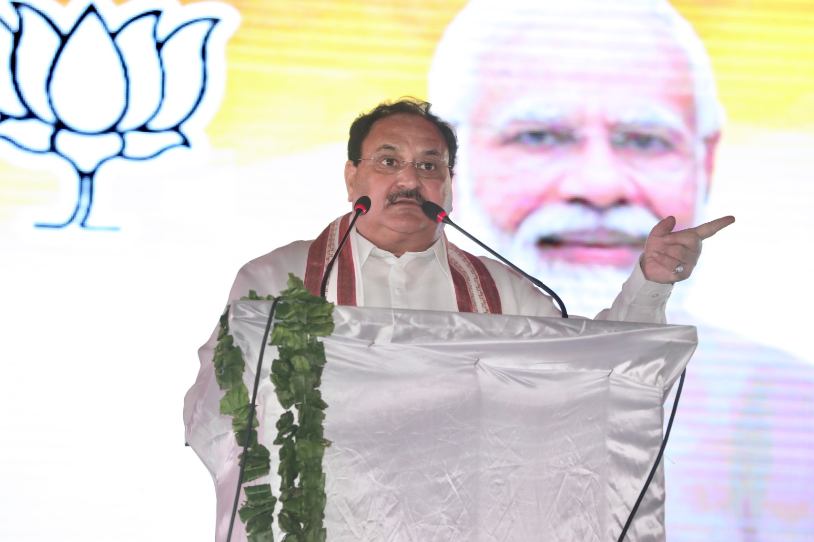 BJP National President Shri J.P. Nadda addressing a public rally in Hoshiarpur (Punjab)