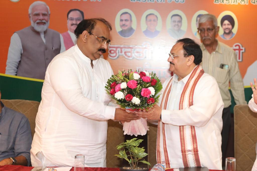 BJP National President Shri J.P. Nadda chaired Punjab BJP State Core Group Meeting in Hoshiarpur (Punjab)