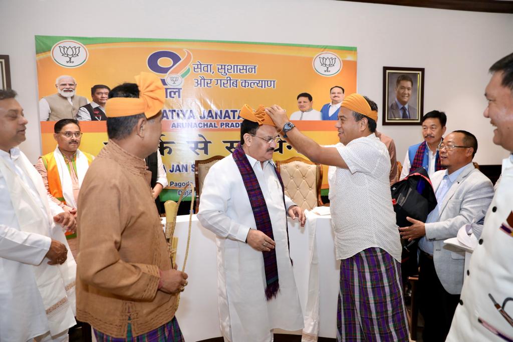 BJP National President Shri J.P. Nadda meeting with eminent citizens as part of "Sampark se Samarthan" in Namsai (Arunachal Pradesh)