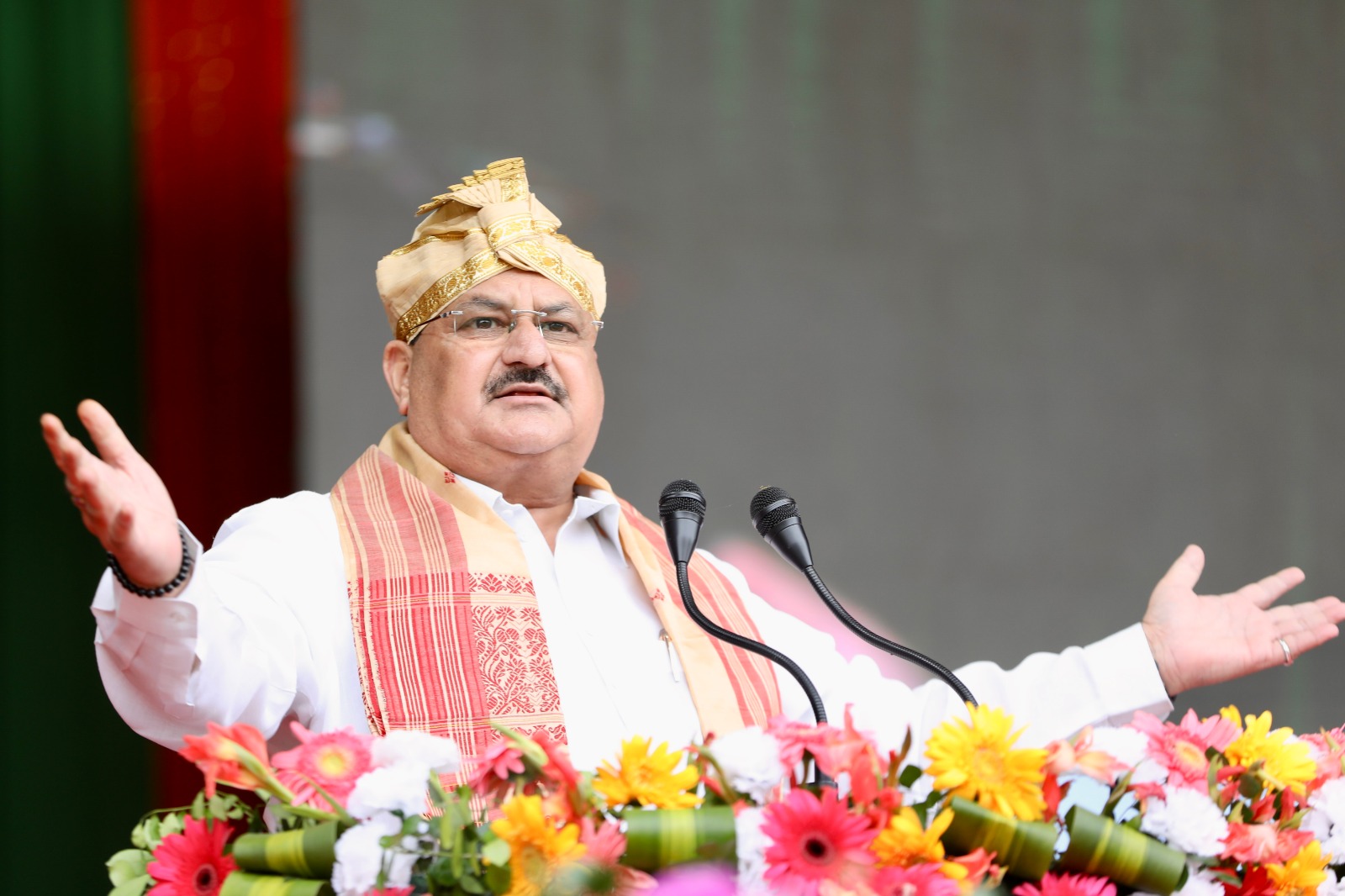 BJP National President Shri J.P. Nadda while addressing a public meeting in Shivasagar (Assam)