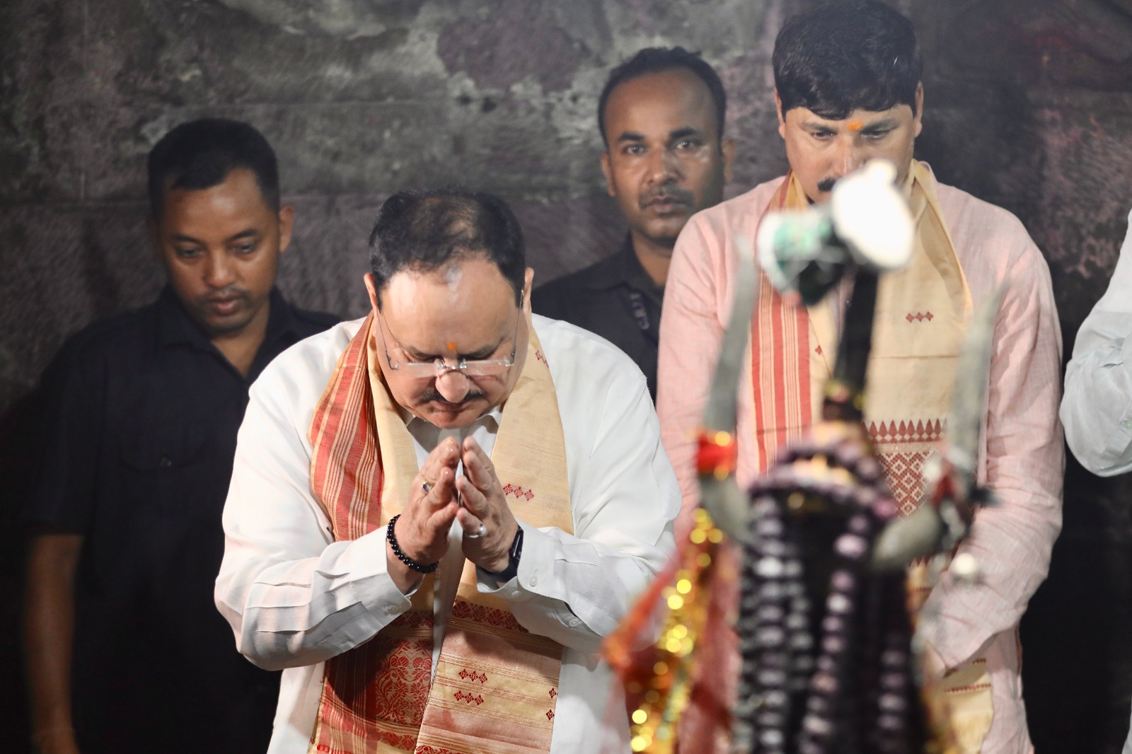 BJP National President Shri J.P. Nadda offered prayers at Shivdol Temple in Sivasagar (Assam)