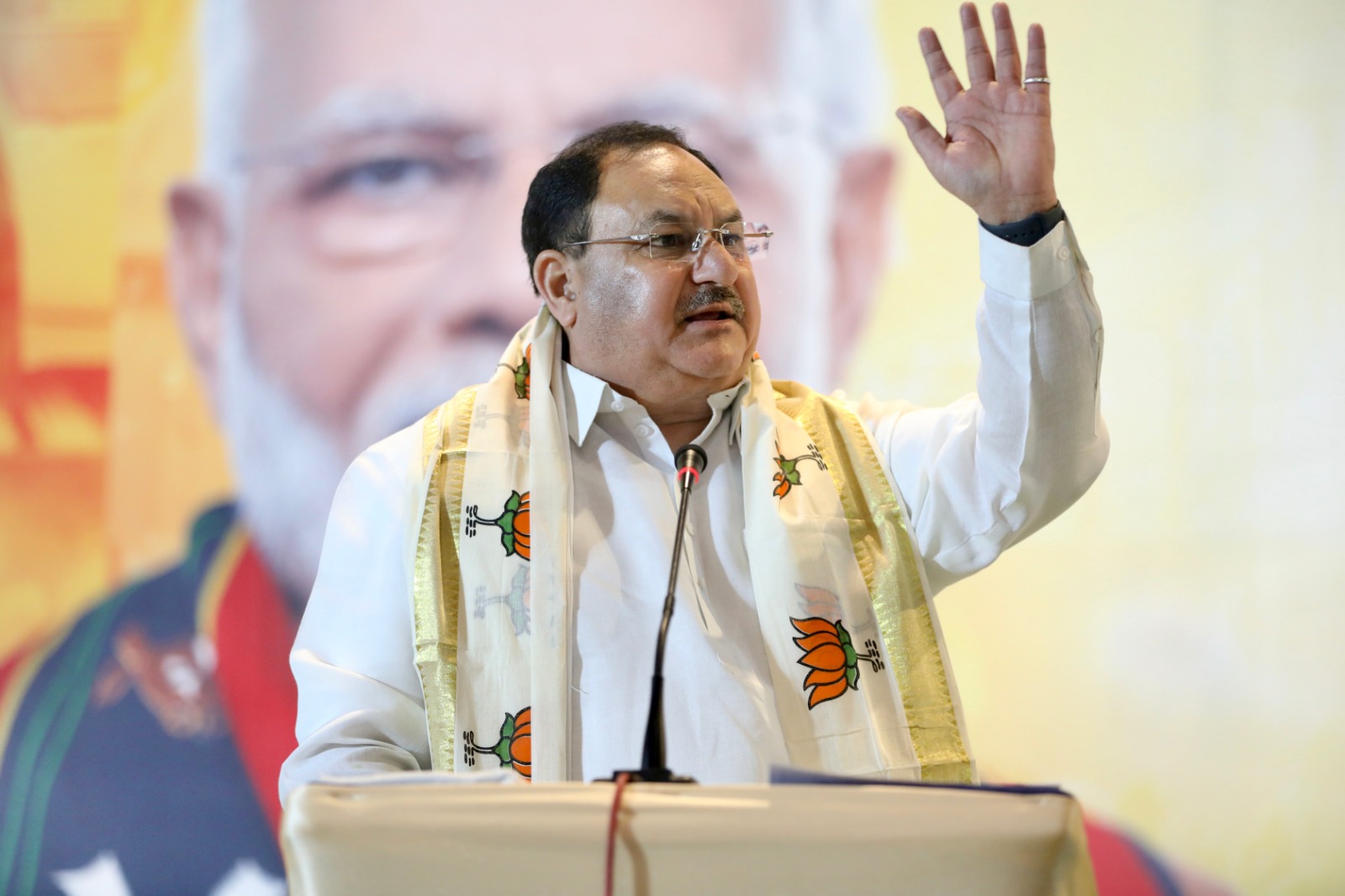 Hon'ble BJP National President Shri J.P. Nadda while addressing public meeting in Kowdiar, Thiruvananthapuram (Kerala)