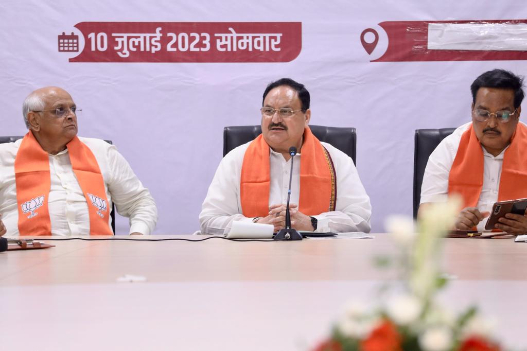 Hon'ble BJP National President Shri J.P. Nadda addressing Patan Loksabha Meeting at Vadodara (Gujarat)